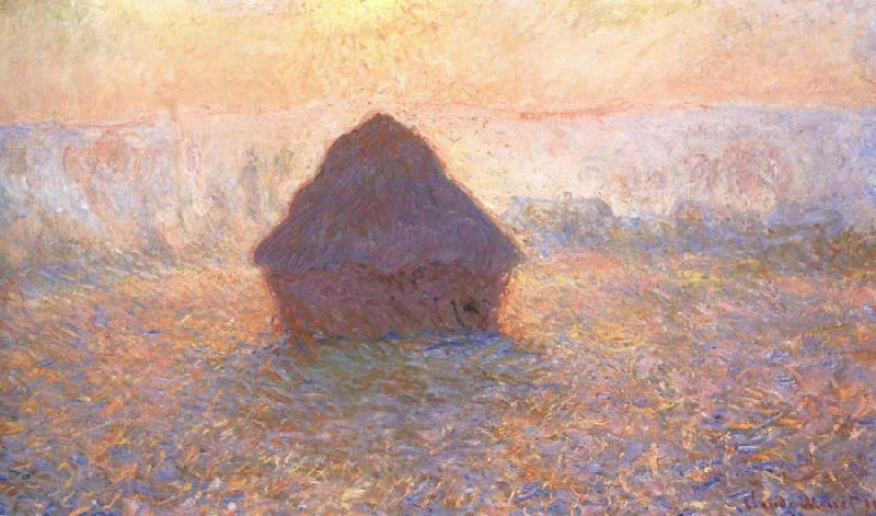 Claude Monet Grainstack,Sun in the Mist